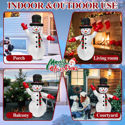6Ft Christmas Inflatable Snowman - Outdoor Decoration Blow up Snowman Christmas Yard Decoration Blow up Holiday Indoor Outdoor Party Garden Christmas Yard Decorations with LED Light
